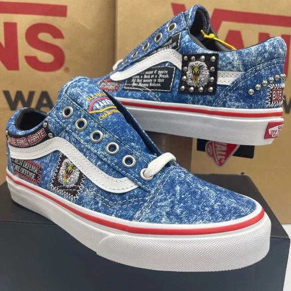 Vans Men's Old SkoolCobra Kai Multi/True White SneakersVN0A3WKT6GL
